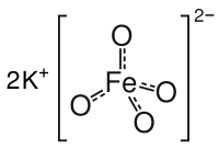 Ferrate, potassium ferrate(VI), Fe6, Iron(VI), super iron, potassium ferrate(VI) 97%, dipotassium ferrate,  K2FeO4, ferric acid salt, potassium; iron(3+); oxygen(2-potassium ferrate, Potassium ferrite, Iron potassium oxide, potassium iron oxide, K2FeO4, Hsp 525 A, potassium ferrite (K2Fe22O34), Iron potassium oxide (Fe11KO17), CID161995, potassium iron oxide (K2Fe22O34), ferrate (FeO42-), dipotassium, (T-4)-, ferrate (FeO42-), potassium (1:2), (T-4)-, CAS# 13718-66-6,CAS# 12160-44-0, CAS# 12207-20-4,  CAS# 37369-81-6, CAS# 39469-86-8, 