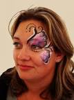 Maquillage papillon rose / Pink Butterfly face painting in Modèles Féminins ... - l