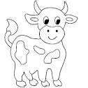 Cow coloring page