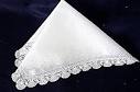 Handkerchief Irish Lace Design. Handmade handkerchief.