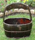 Rustic Maddie Wood Water Bucket - traditional - outdoor decor ...