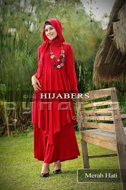 baju hijaber merah | Busana muslim, baju muslim, Pusat busana ...