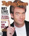 Huey Lewis (September). Tom Wolfe, Steven Spielberg, Little Richard (August) - Huey Lewis-RS 430 (September 13, 1984)
