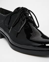 Faith | Faith Andorra Black Patent Flat Shoes at ASOS