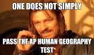 Boromir - one does not simply pass the ap human geography test - 3pufpr