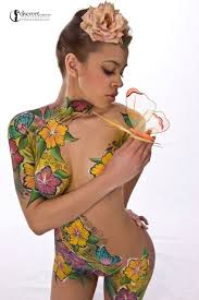 bikini super body paintng