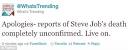 CBS' enormous gaffe on Twitter: "Steve Jobs passed away" | BelleNews.