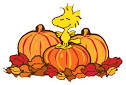 Woodstock on Pumpkins Peanuts Thanksgiving Cartoon Clipart Images