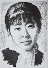 A wood engraving of Xiao Hong.