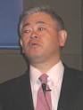 講演するローソンの横溝陽一常務
