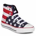 High top trainers Converse ALL STAR FLAG EASY SLIP HI Red / White ...