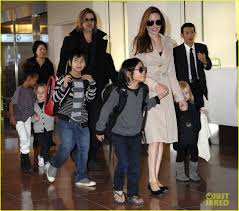 angelina jolie family arrive tokyo 01
