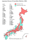 Japan. House of Councillors Election 2004 | Electoral Geography 2.0