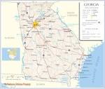Reference Map of Georgia State, USA - Nations Online Project