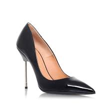 BRITTON Black High Heel Court Shoes by Kurt Geiger London | Kurt ...