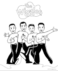 Singing coloring page