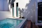 Contemporary Home Design: Awesome White Jacuzzi With Wooden Floor ...