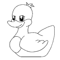 Duck coloring page