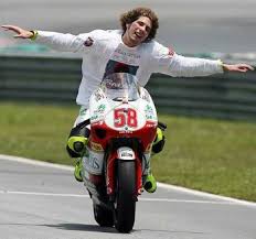 Marco Simoncelli, Honda racer, died during MotoGP