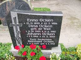 Grab von Johann Ocken (07.07.1942-27.02.2001), Friedhof Hinrichsfehn