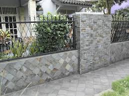 Aneka Desain Pagar Batu Alam untuk Rumah