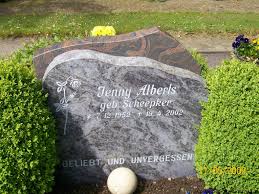 Grab von Jenny Alberts (geb. Scheepker) (07.12.1952-19.04.2002 ... - re011