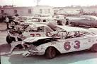 Pete Boland #63 and Johnny Beauchamp's cars after crashes in the ...