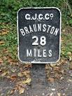 This canal milepost is an aluminium alloy replica of the original - via Daymix