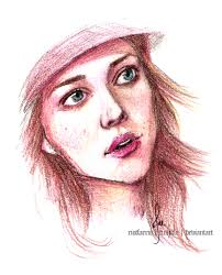 Realistic colored pencil portraits : celebrity And  girls Sketches 