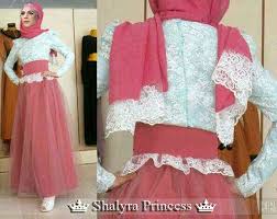 Gamis Modern Shalyra Princess Maxi Dress mix brokat | Busana ...