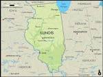 Geographical Map of Illinois and Illinois Geographical Maps