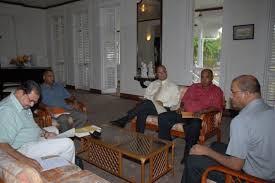 President Bharrat Jagdeo meeting with Chairman of the Lethem Chamber of Commerce and Industry John Macedo. Also in photo are Minister of Tourism Industry ... - lethem