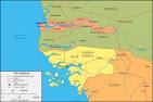 The Gambia Map - The Gambia Satellite Image - Physical - Political