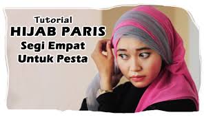 Tutorial Hijab Paris Segi Empat Ke Pesta (Kombinasi Tile)