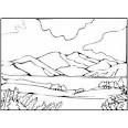 Mountain coloring page
