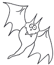 Bat coloring page