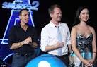 Katy Perry shines in satin gown at Smurfs 2 launch... as she plays