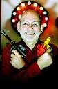 Gary Wolf with vintage toy ray guns - photo by Matthew Healey - garywolf_wspaceguns