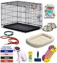 Puppy dog supplies, new puppy supplies, crate, bed, shampoo,
