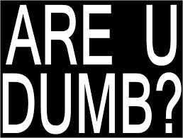 Are you dumb?