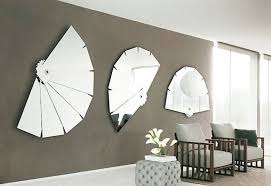 Artistic Wall Fan Mirror Shaped Design Ideas For Attractive Living ...