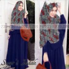 Busana muslim modern indah syar'i KM215 | Baju Gamis Syar'i ...