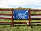 Weather forecasting Berneray style - outside the village store. - via Daymix