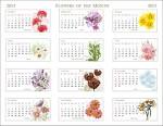 2013 Flowers of The Month Calendar