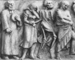 Mauersberg (Sachsen), Kreuzkapelle auf dem Friedhof: Reliefs von Otto Rost, 1951. - Mauersberg