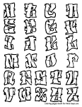 Sketch Graffiti Letters Alphabet A-Z Design / Graffiti Alphabet ...