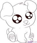 How to Draw an Anime Cartoon Puppy, Step by Step, anime animals ... 