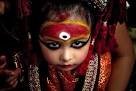 A young Nepalese girl wearing