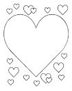 Heart coloring page