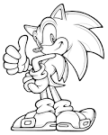 Sonic coloring page